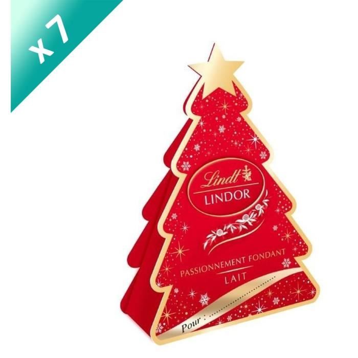 LINDT Lot de 7 Sapins Lindor Lait - 37 g