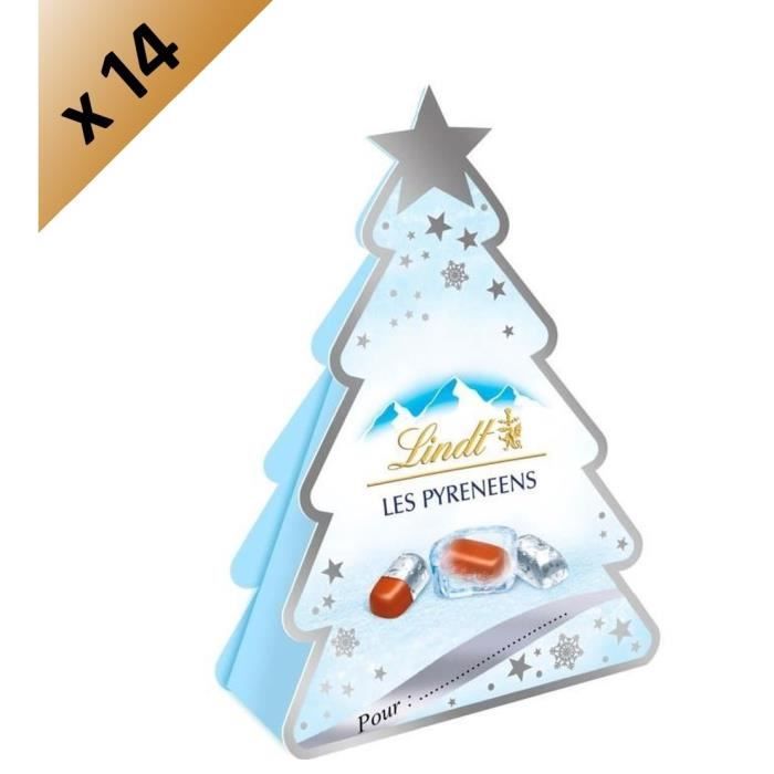 LINDT Lot de 14 Sapins Pyrénéens Lait - 37 g
