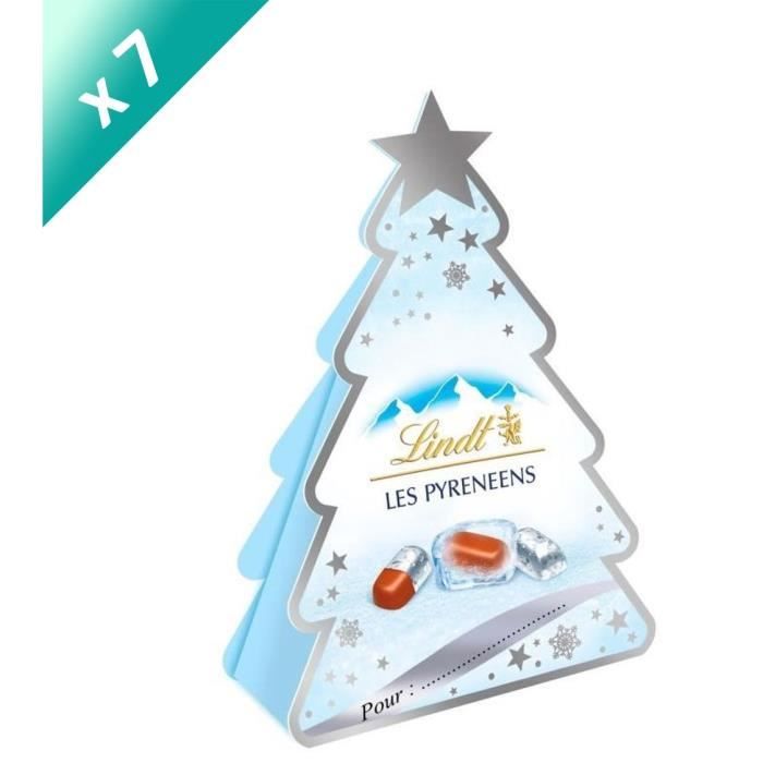LINDT Lot de 7 Sapins Pyrénéens Lait - 37 g