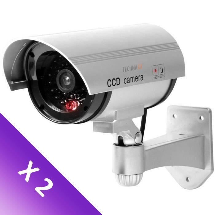 TECHNAXX - LOT DE 2 Caméra de surveillance factice TX-18 CCD filaire