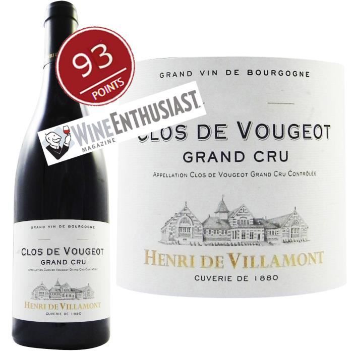 Henri de Villamont Clos de Vougeot 2010 Grand Cru - Vin rouge de Bourgogne