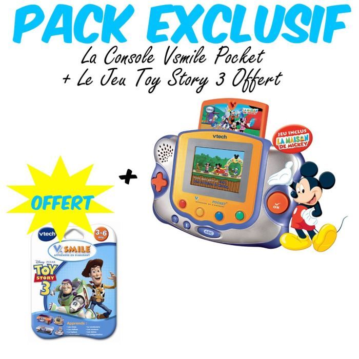 Pack Exclusif V.Smile Pocket Mickey + 1 Jeu