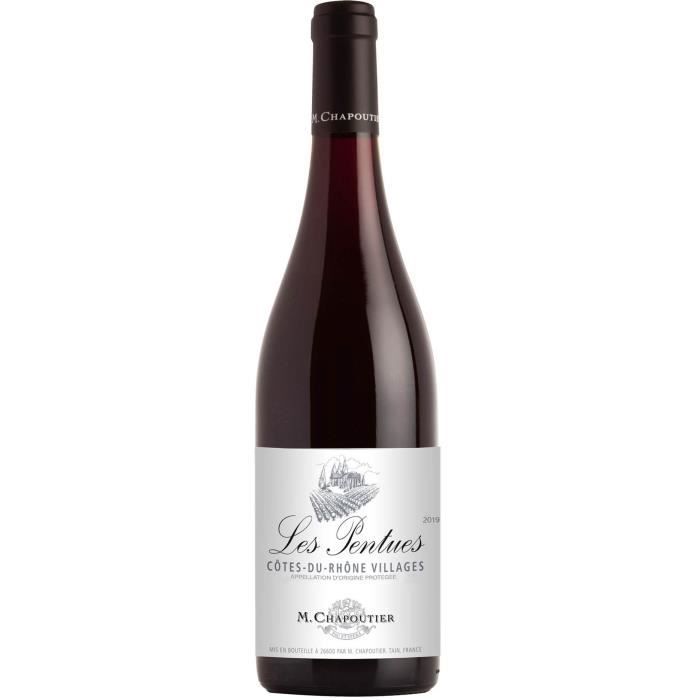 M. Chapoutier Les Pentues 2021 Côtes du Rhône Villages - Vin rouge de la Vallée du Rhône