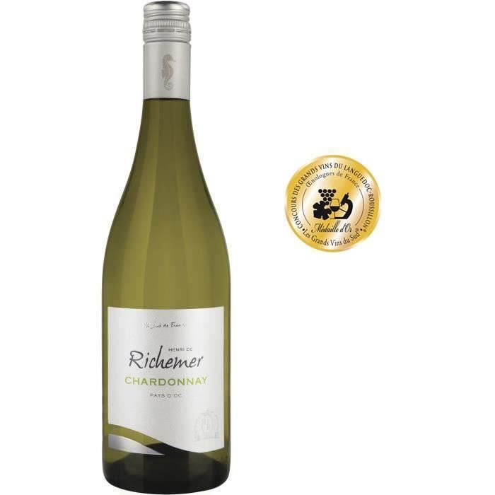 Les Caves Richemer 2019 Pays d'Oc Chardonnay - Vin blanc de Languedoc