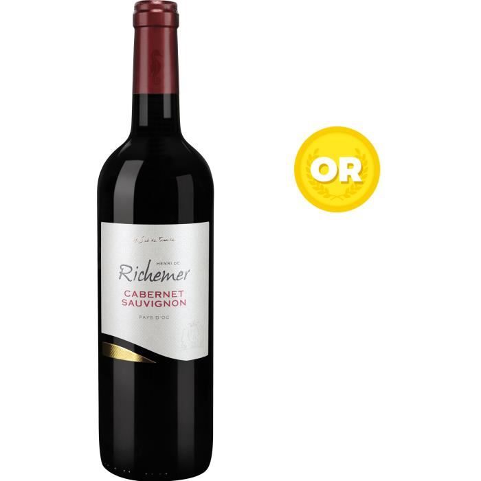 Les Caves Richemer 2019 Pays d'Oc Cabernet Sauvignon - Vin rouge de Languedoc