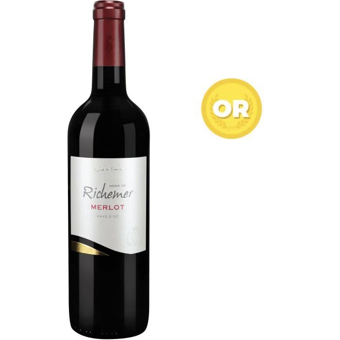 Les Caves Richemer Pays d'Oc Merlot - Vin rouge de Languedoc