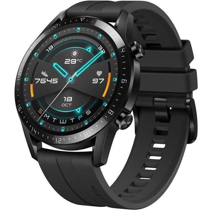 ساعة HUAWEI Watch GT 2 مقاس 46 مم باللون الأسود الرياضي