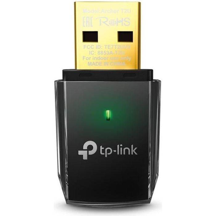 TP-LINK Adaptateur USB Wi-Fi double bande AC600 Archer T2U