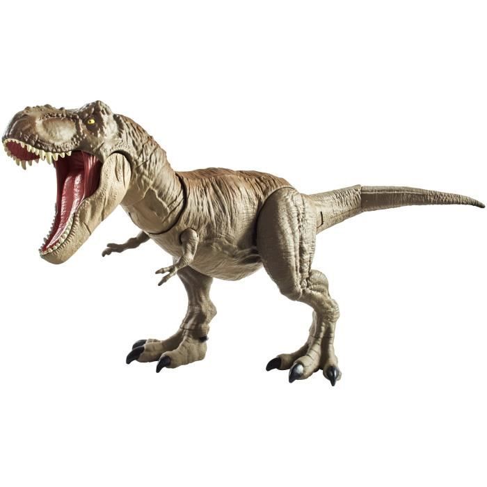 JURASSIC WORLD T-Rex Morsure et Combat - Figurine dinosaure 53 cm avec tête et queue articulées