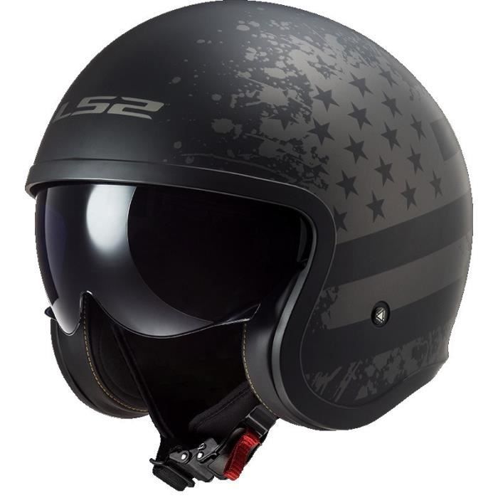 LS2 Casque Jet Spitfire Black Flag