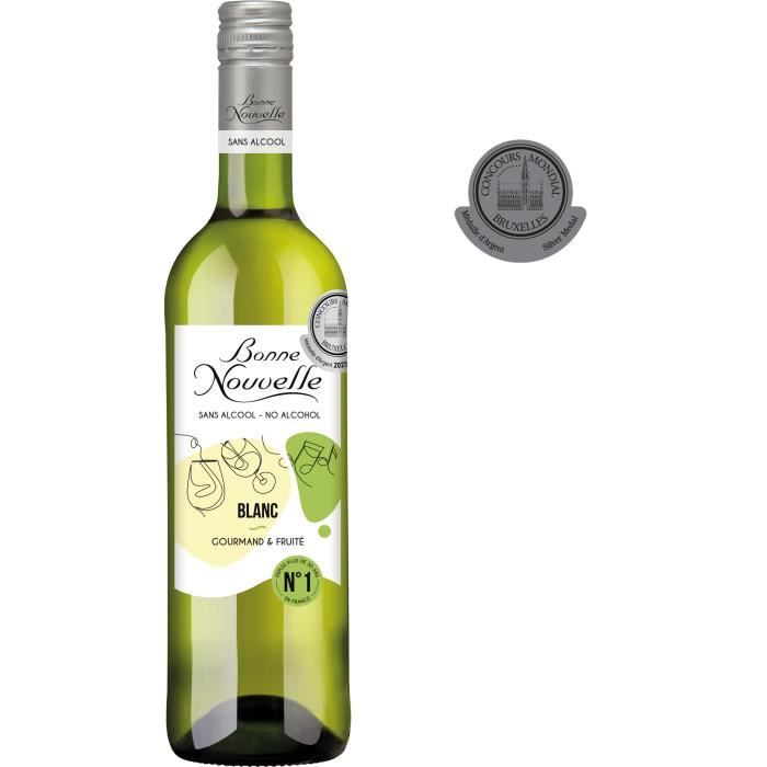 Bonne Nouvelle - Muscat - Blanc - Boisson à Base de Raisin - Sans Alcool