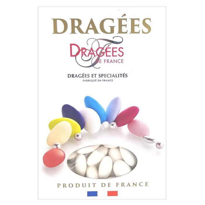 DRAGEES DE FRANCE Dragées Belle de nuit - Blanc - 40% d'amande - 1 kg