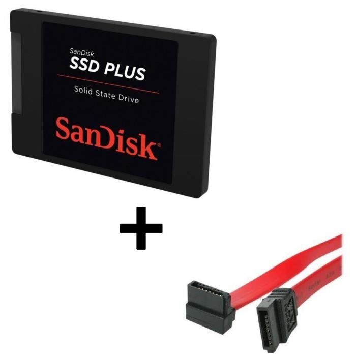 Pack SANDISK SDSSDA G26 240Go 2,5- + STARTECH Câble SATA vers SATA coudé à angle droit de 20 cm
