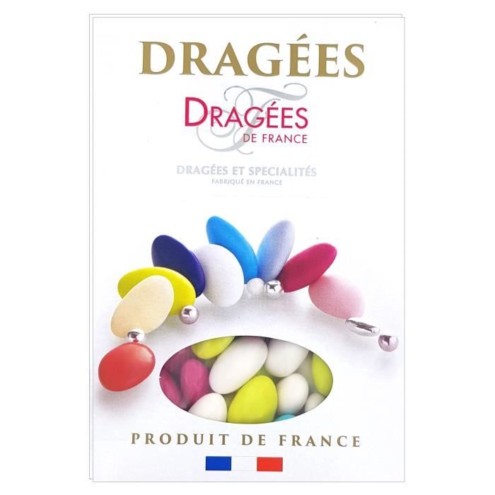 DRAGEES DE FRANCE Dragées Belle de nuit - Couleurs vives - 40% d'amande - 1 kg
