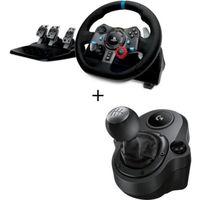 Logitech G G920 Driving Force Volant de Course avec Pédales, Retour de  Force, Palettes Volant Acier Inoxydable, en Cuir, Rotation 900°, Prise EU,  Xbox Series X-S, Xbox One, PC - Noir 