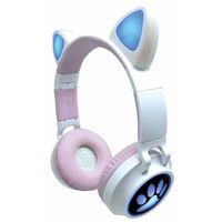 Casque audio 2-en-1 avec oreilles de chat LEXIBOOK - Bluetooth 5.0 - Rose - Pour enfants à partir de 4 ans