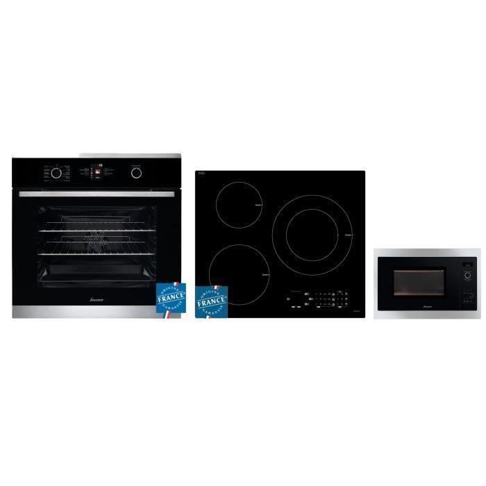 SAUTER Four à chaleur tournante - 60 L + Plaque induction - 7200W + Micro-ondes encastrable - 26 L Pack encastrable