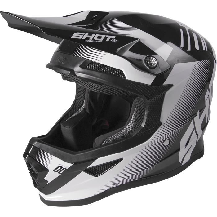 SHOT Casque cross Furious Trust - Noir et blanc