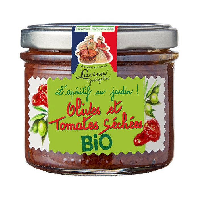 LUCIEN GEORGELIN Spécialité à tartiner à base d'Olives et de Tomates Sèchées - BIO - 100 g