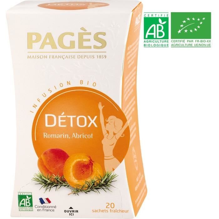 PAGES Infusion Détox - Romarin, Abricot - Bio