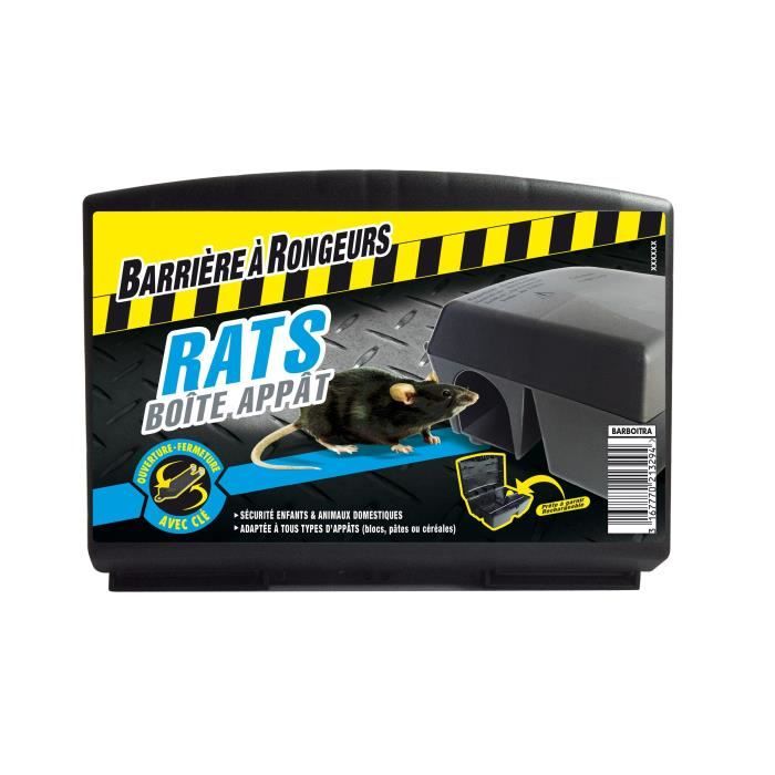 BARRIERE A RONGEURS Boîte appât Rats - 1 boîte d'appâtage