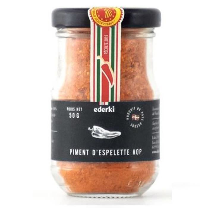 EDERKI Piment d'Espelette AOP avec saupoudreur - 50 g