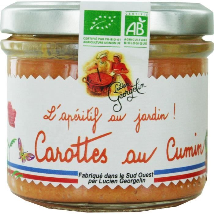 LUCIEN GEORGELIN Spécialité à tartiner à base de Carottes au Cumin - BIO - 100 g