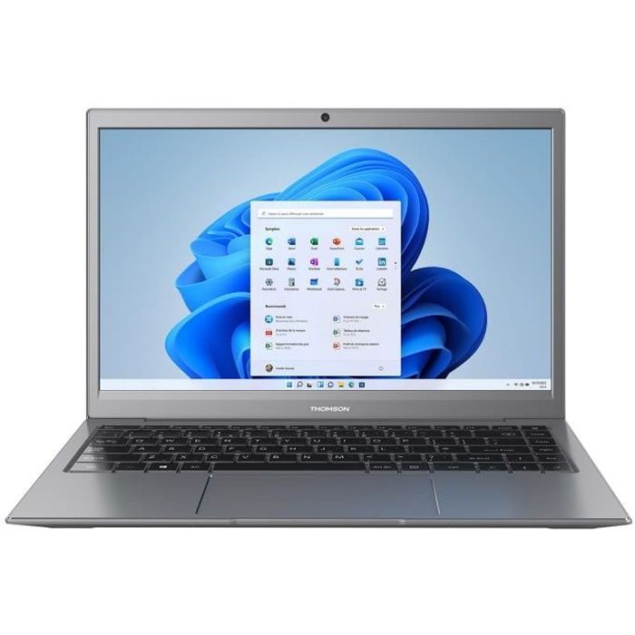 PC Portable THOMSON Aluminium 14,1-- HD - Intel Celeron - RAM 4 Go - Stockage 64 Go + 512 Go SSD - Windows 10 S - AZERTY