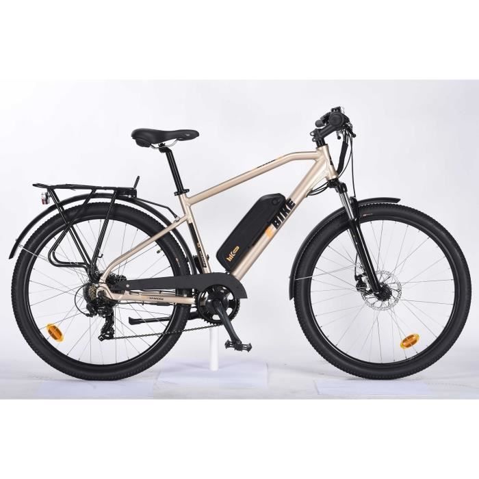 TVT Vélo électrique YATTWI 27,5- - Autonomie 45 km - 7 vitesses avec Shimano - Freins à disque - Cadre alu - Homme - Or