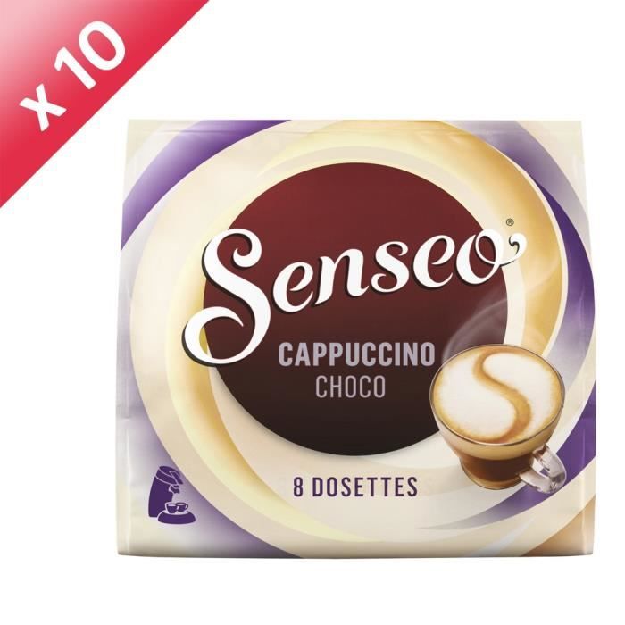 Lot de 10 -Senseo Café gourmand Cappucino au chocolat x8 - 92g
