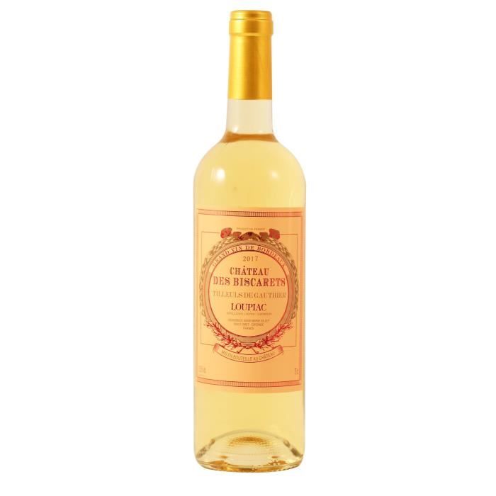 Château Biscarets Tilleuls Gauthier 2018 Loupiac - Vin blanc liquoreux du Sud-Ouest