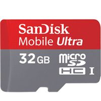 SanDisk microSD 32 Go Ultra + adaptateur SD