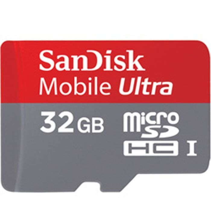 SanDisk microSD 32 Go Ultra + adaptateur SD
