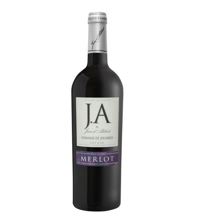 J.A By Jean d'Alibert Merlot Domaine de Jouarres 2018 Pays d'Oc - Vin Rouge du Languedoc-Roussillon