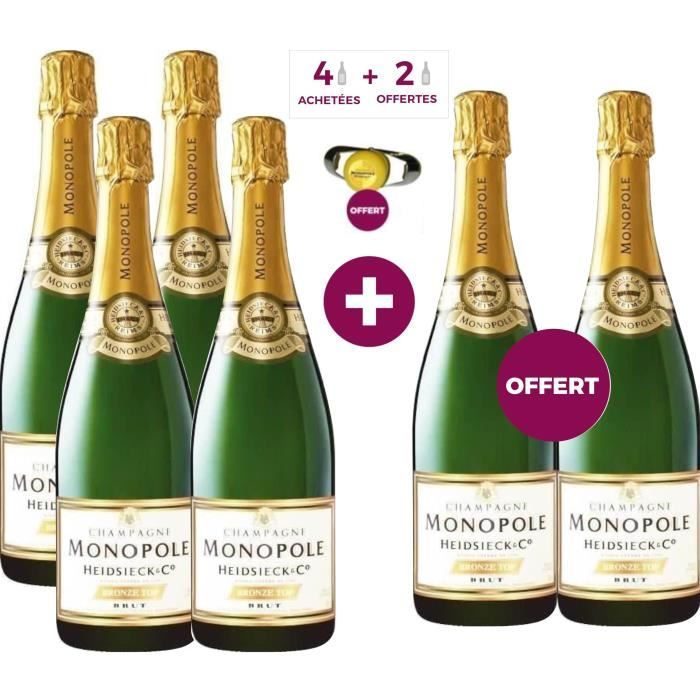 4 achetées + 2 offertes - Champagne Heidsieck Monopole Brut