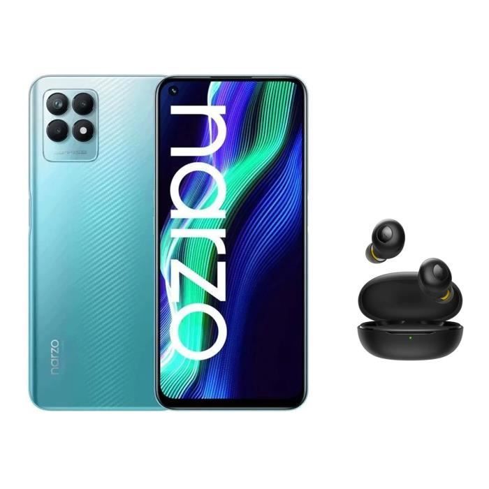 Narzo 50 128Go Bleu + Ecouteur Buds Q RMA216 Noir REALME