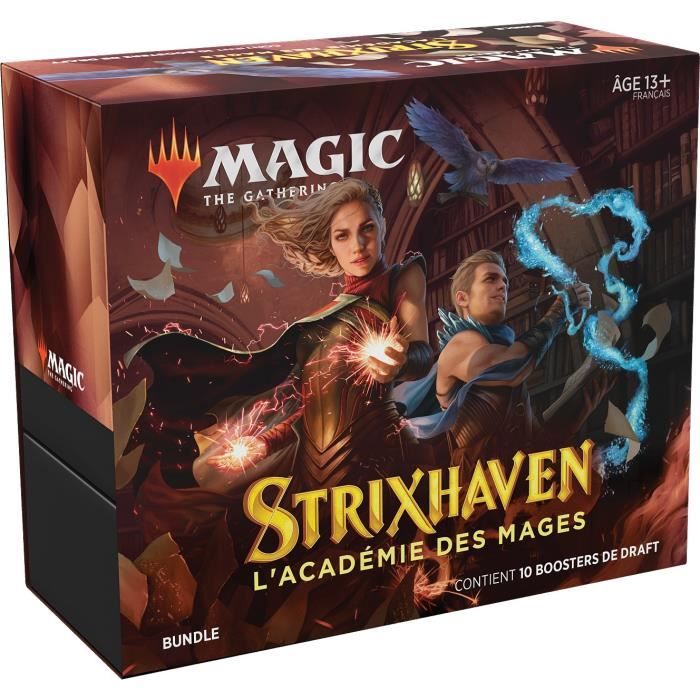 Magic The Gathering - Bundle Strixhaven - 10 boosters de Draft (150 Cartes Magic) & Accessoires -Version française