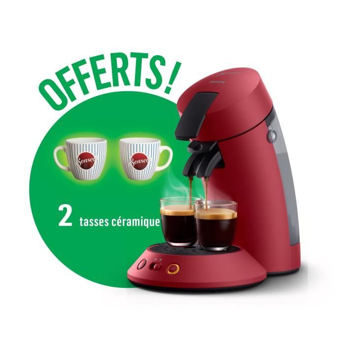 PHILIPS CSA210/91 SENSEO Original Machine à café dosette Rouge + 2 tasses
