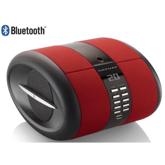 NAF NAF DNI068 SENSE BT Radio CD portable MP3 USB Bluetooth Rouge