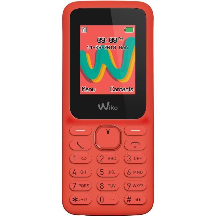 WIKO Téléphone mobile Lubi 5 Plus Cherry Rouge