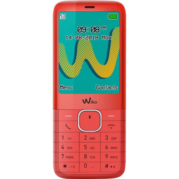 WIKO Téléphone mobile Riff 3 Plus cherry Rouge
