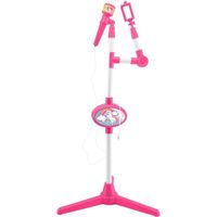 Microphone Licorne avec pied lumineux et haut-parleur - LEXIBOOK - Enfant - Pile - Rose