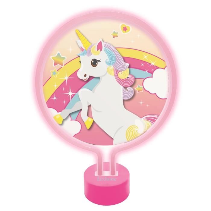 LEXIBOOK Lampe néon chambre enfant licorne