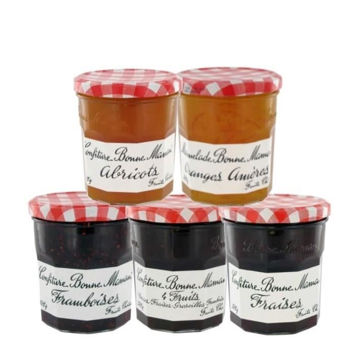 Andros - Assortiment de 5 variétés de confitures 450g