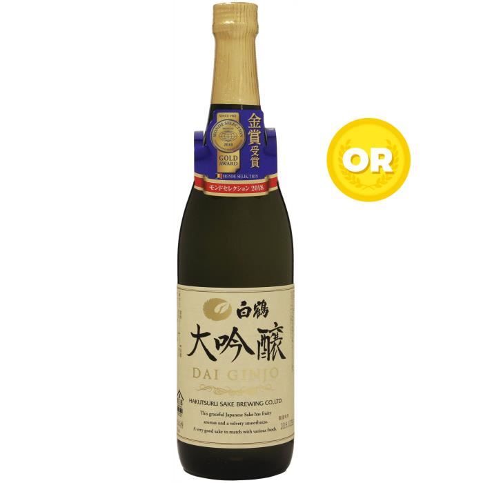 Sake Hakutsuru Junmai DaiGinjo 50 - Vin blanc du Japon - 72 cl