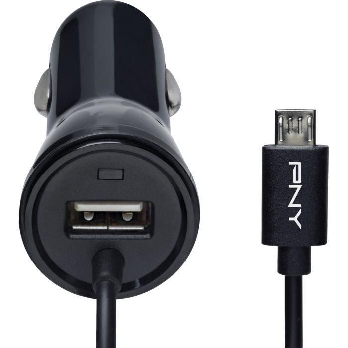 PNY Chargeur de voiture avec câble micro-USB