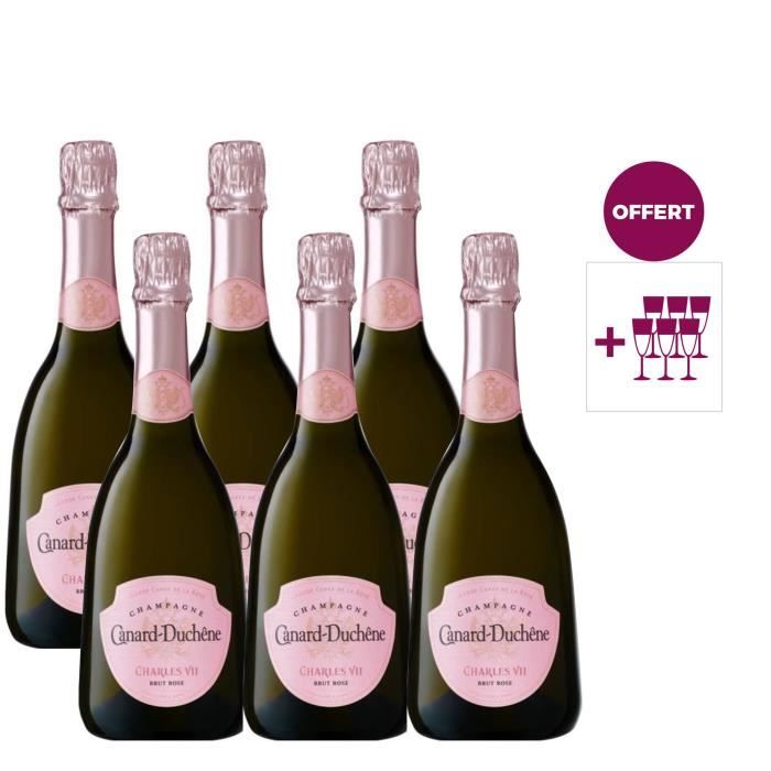 6 C.Duchêne Charles VII Rosé = 6 flûtes