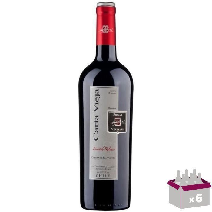 CARTA VIEJA Reserva Cabernet Sauvignon Vin du Chili - Rouge - 75 cl x 6