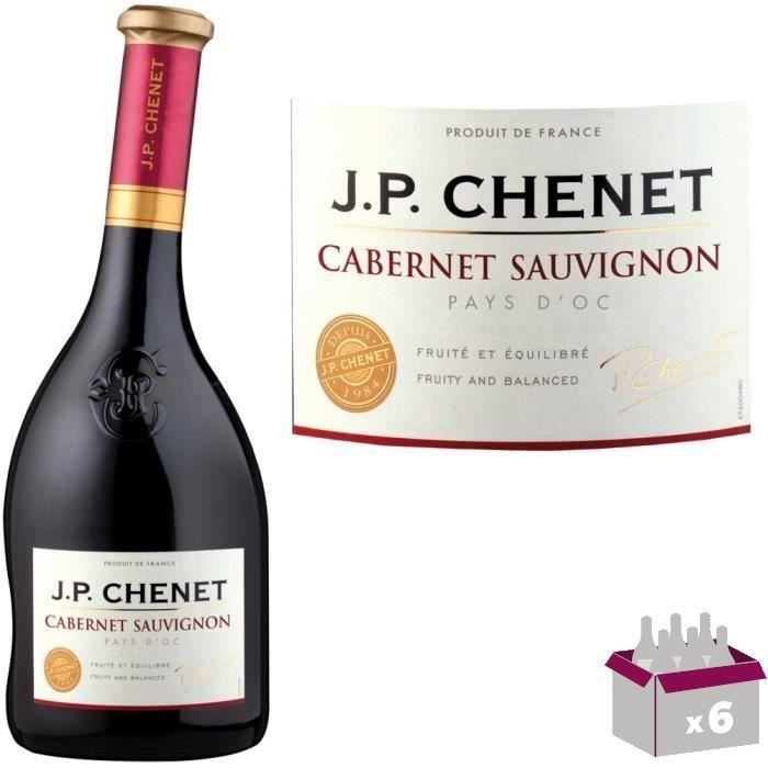 JP Chenet Cabernet Sauvignon - Vin rouge du Languedoc-Roussillon x6