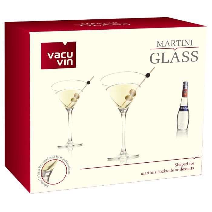 Lot de 2 Verres Cocktail 26 cl Vacu Vin -Martini-